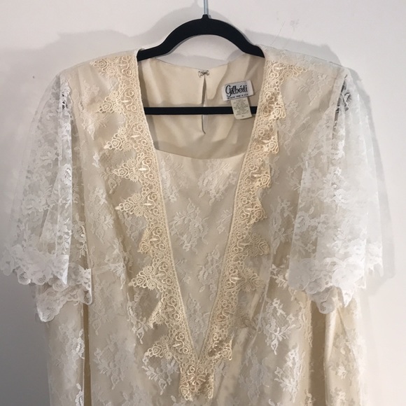 Gilberti, Vintage 60s lace cocktail / Wedding Dress - Picture 2 of 14